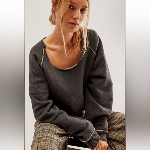 Free People Tops | Free People We The Free Midnight Pullover in grey Size: S - Picture 1 of 13